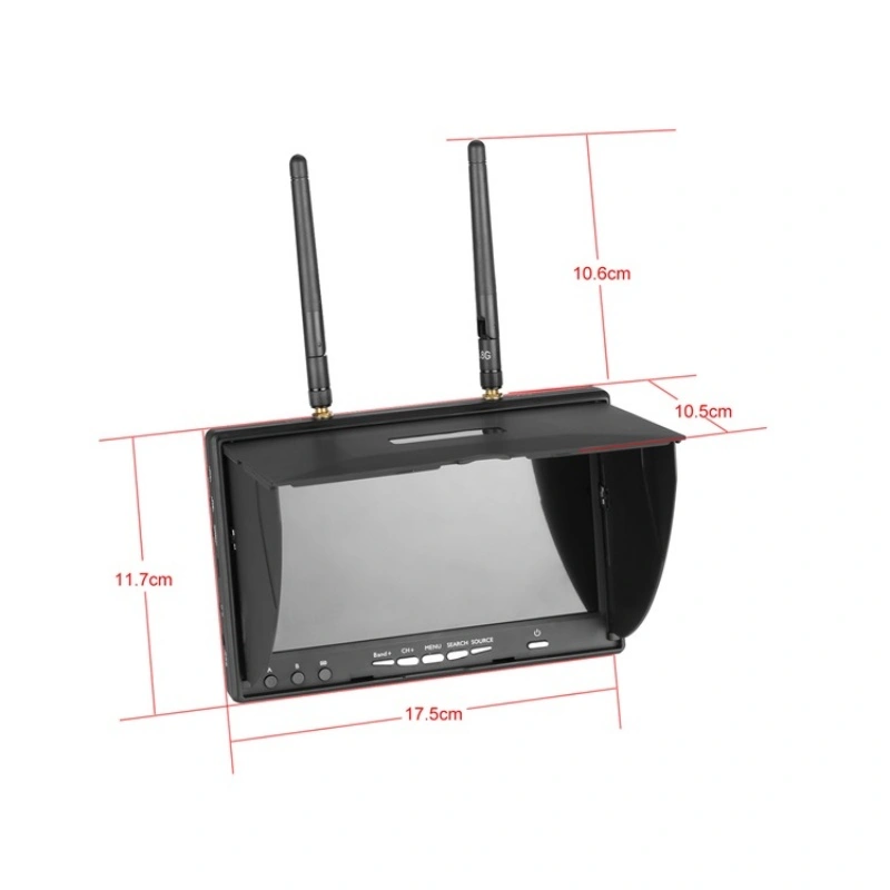 7-inch 5.8G FPV Monitor 40CH with LCD Screen Receiver DVR - 5802S
