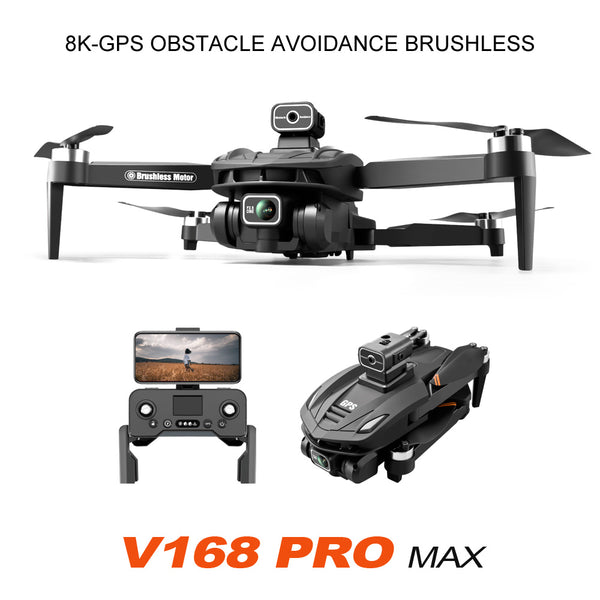 V168 PRO MAX 8K-GPS Brushless Obstacle Avoidance Drone (GPS/General Brush Version)