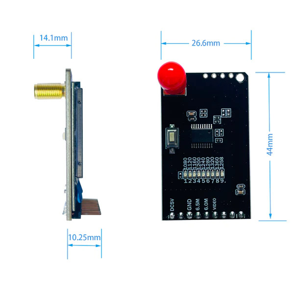 1.2G VRX Long Range FPV 9CH Video Receiver for 800D Pro FPV Goggle