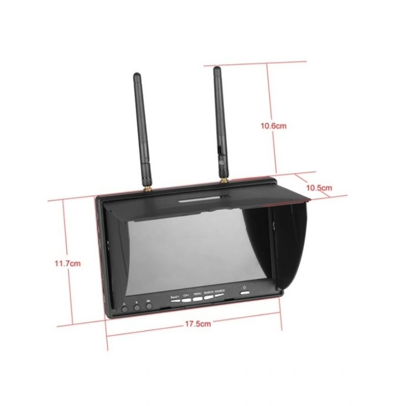 7-inch 5.8G FPV Monitor 40CH with LCD Screen Receiver DVR- 5802D