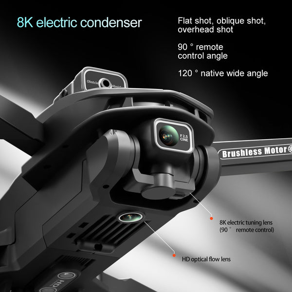 V168 PRO MAX 8K-GPS Brushless Obstacle Avoidance Drone (GPS/General Brush Version)