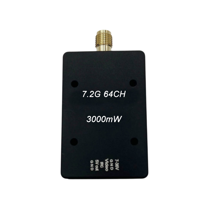 7.2GHz 3W Long Range FPV VTX Analog Video Transmitter 64CH (6110MHz-7210MHz)